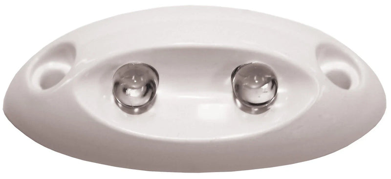 Boat / Caravan - Real White 2 x 12V LED Compact Cockpit Courtesy Lights