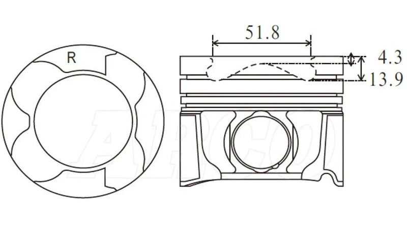 Toyota Landcruiser VDJ78 VDJ79 VDJ200 1VD-FTV 1 x Engine Piston & Pin