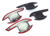 Mitsubishi Triton L200 Carbon Door Handle Bowl Inserts Covers (2006-2014)