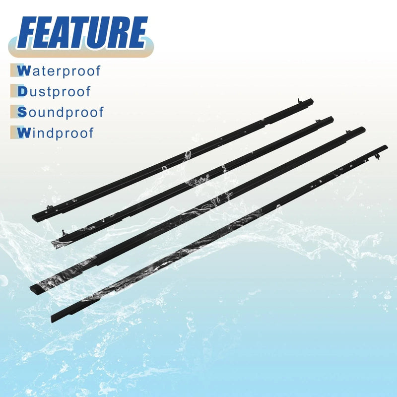 Honda Civic 4pcs Weatherstrip Window Molding Trim (2006-2011)