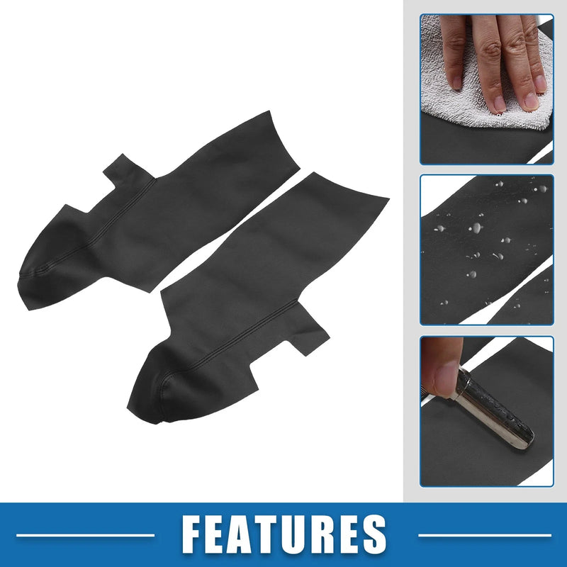 Hyundai Santa Fe (2006-2012) Black 2 x Front Door Panel Armrest Covers