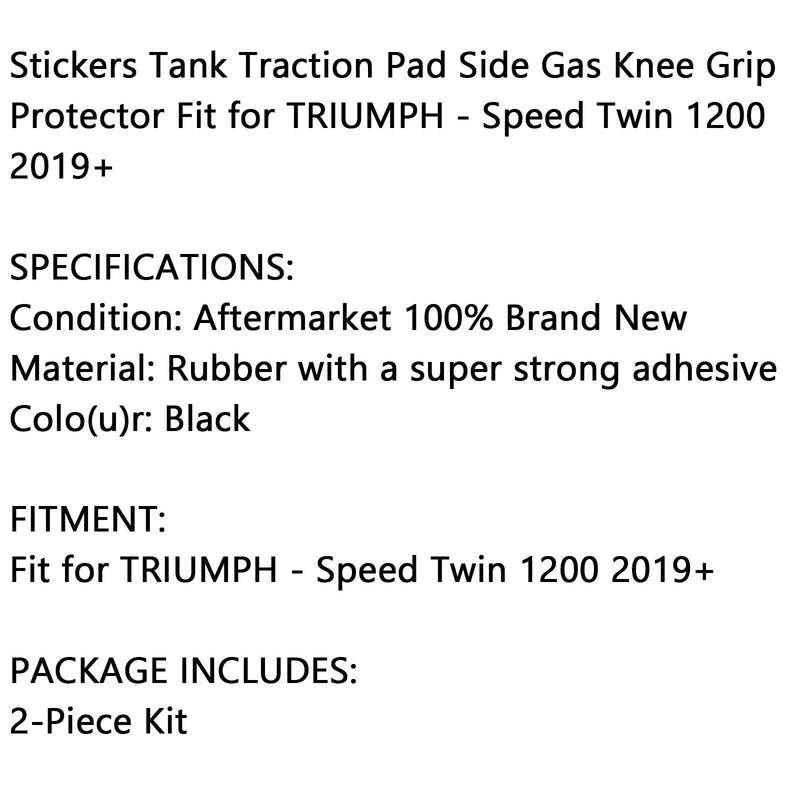 Speed Twin 2 x Knee Pads Sticker Tank Side Protection (2019 - Present)