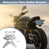 Motorcycle Plate Mount 26*10 mm Hole Aluminum Alloy Silver