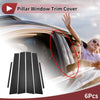 Toyota Corolla 6 x Carbon Fiber Car Door Pillar Window Trim (2014–2018)