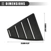 Hyundai Elantra Rear Side Window Louvers Vent Covers (2017-2019)