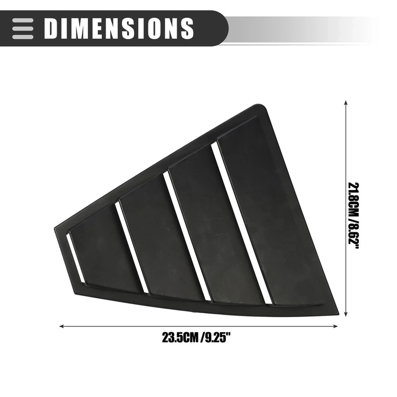 Hyundai Elantra Rear Side Window Louvers Vent Covers (2017-2019)