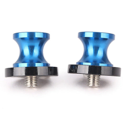 Honda Suzuki Ducati Motorcycles 8mm Swingarm Sliders Spools Blue