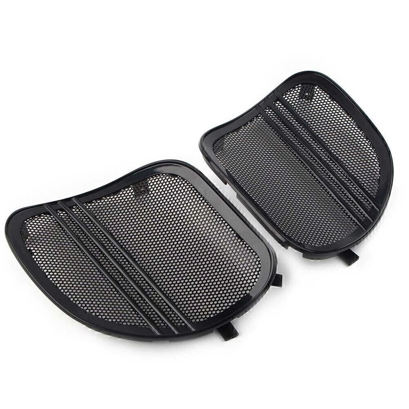 Harley Road Glide (2015-2022) Black Tri-Line Speaker Grills Covers