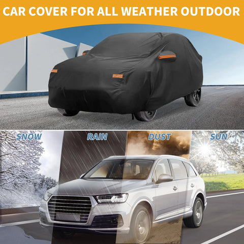 Kia e-Niro (2016-2023) Black 210D-PU Waterproof All Weather Car Cover