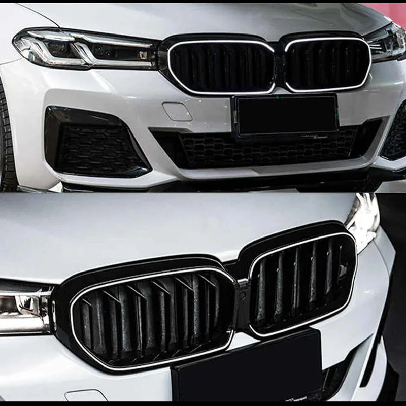 BMW G30 G31 530i 540i Gloss Black LED Front Kidney Grille Lights (2021-2023)