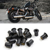 15pcs 0.2in Black Rubber M5 Windshield Fastener Well Nuts