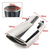Car Stainless Steel Blue Curved Round Tail Muffler Tip