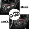 Subaru Forester 3 x Black AC Climate Control Knob Trim Covers (2014-2018)