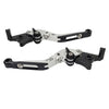 Yamaha XMAX 125 / 250 / 300 / 400 CNC Silver Extendable Brake Clutch Levers (15-22)