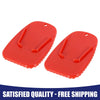 Motorcycle Pad / 2 x Kickstand Parking Stand Extension Pad Red