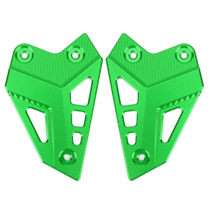Kawasaki Z900 CNC Aluminum Heel Guard Set Green (2017-2020)