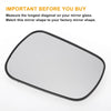 Ford Fiesta, Fusion Right Side White Mirror Glass w/ Back Convex Heated