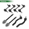 Ford Edge 8pcs Front Suspension Kit Tie Rod Ends & Sway Bar Links (2007-2010)