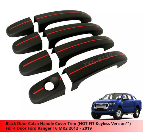 Ford Ranger Px Door Catch Handle Cover Trim Black (2012-2019)