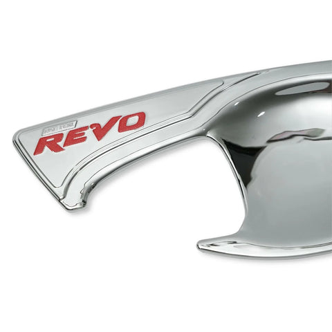 Toyota Hilux Revo Chrome Red Door Handle Insert Bowl Cup Trim (2015-2023)