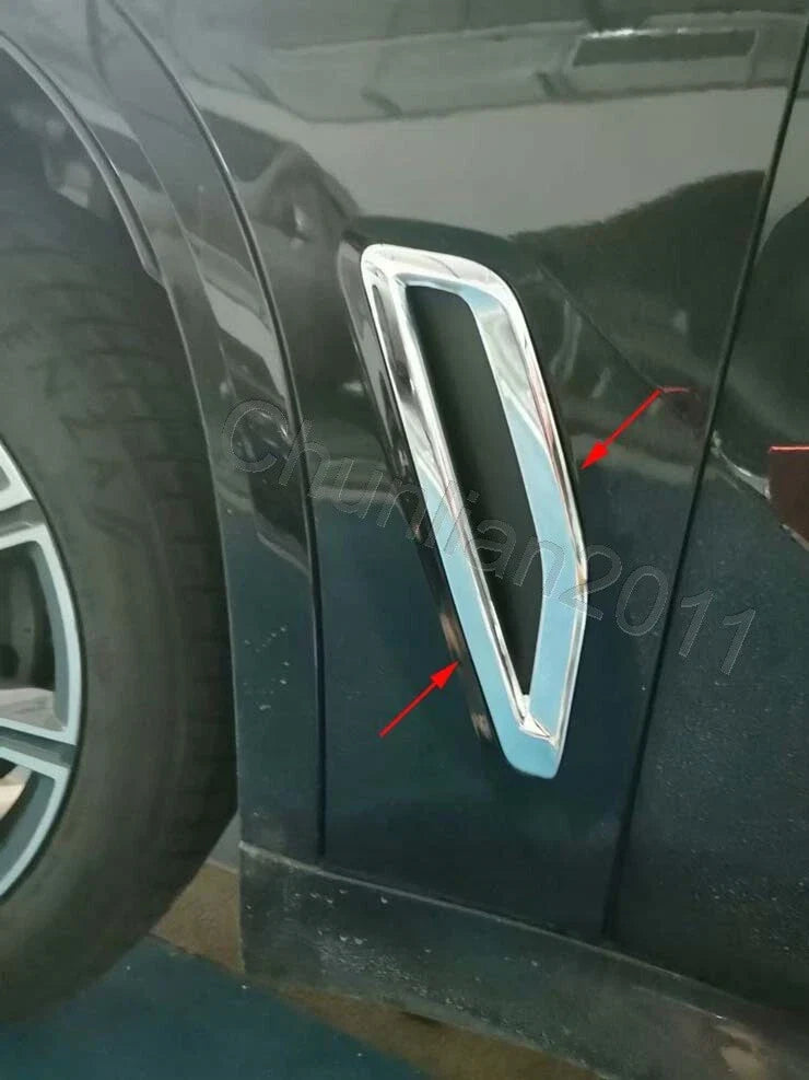 BMW X5 2019-2021 ABS Plated Side Wing Fender Air Vent Outlet Cover Trim