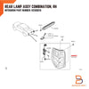 Mitsubishi Triton Ute RH Tail Lamp Rear Light (2019-2023)