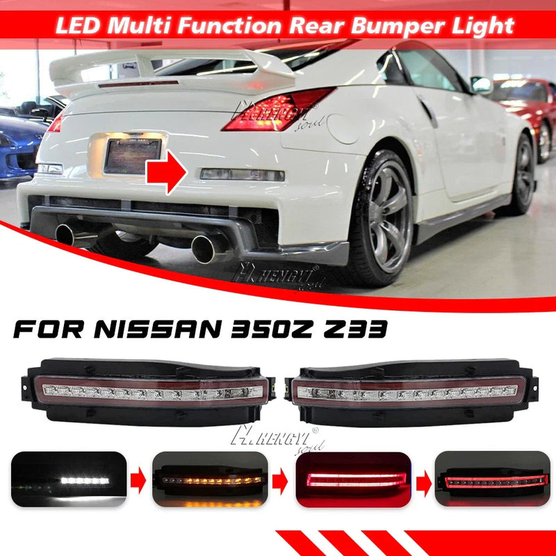 Nissan 350Z Clear Lens Dynamic LED Turn Signal Brake Light (2003–2009)