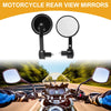 Motorcycle M8 / 1 Set / Rear View Mirrors Handlebar Mirror Black Aluminum