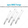 Grill - Korean & Japanese 4 x BBQ Tongs Self-Standing Non-Slip Cooking