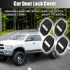 Dodge 4 x Door Lock Latches Covers Protector Stainless Steel
