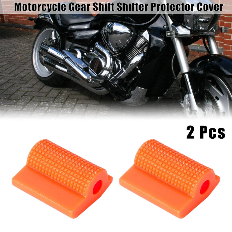 Motorcycle 2 x Universal Orange Gear Shift Shifter Protector Cover Anti Slip