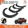 Nissan Navara 6" Glossy Black Fender Flares (2021-2023)