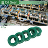 Oil Seal Seal Ring Rotary Shaft Seal TPU 12x20x7mm High Pressure Green 5 Pcs