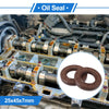 Car 2 x Oil Seal Seal Ring Rotary Shaft Seal 25x45x7mm Brown FKM Rubber