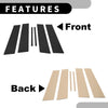Lexus Sedan 2021-2023 Black 6 Pcs Car Pillar Window Trim Covers