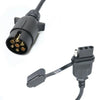 European Vehicles Trailer Light Converter 7Pin to 4Way Flat