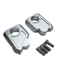 Honda, Suzuki, Yamaha 28mm Silver Aluminum Front Handlebar Riser Clamp Kit