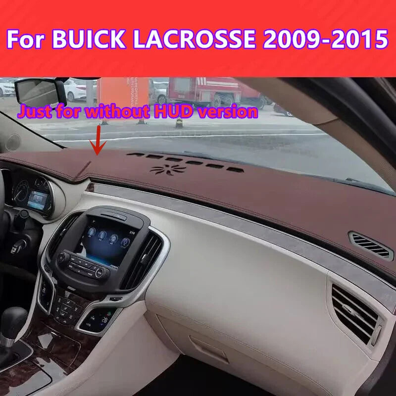 BUICK LACROSSE Brown Leather Dashboard Cover Dash Protector Mat (2009–2015)