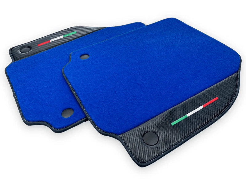 Ferrari 488 GTB (2015-2022) - AutoWin Brand with Carbon Fiber Blue Floor Mats