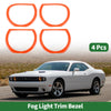 Dodge Challenger (2015-2024) Orange 4 x Car Headlight Trim Bezels