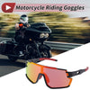 Goggles Motorcycle Riding Red Lens Black Frame Cycling Sunglasses