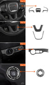 Carbon Fiber Parts Steering Wheel Cover Control Trim Fits Challenger 2015+