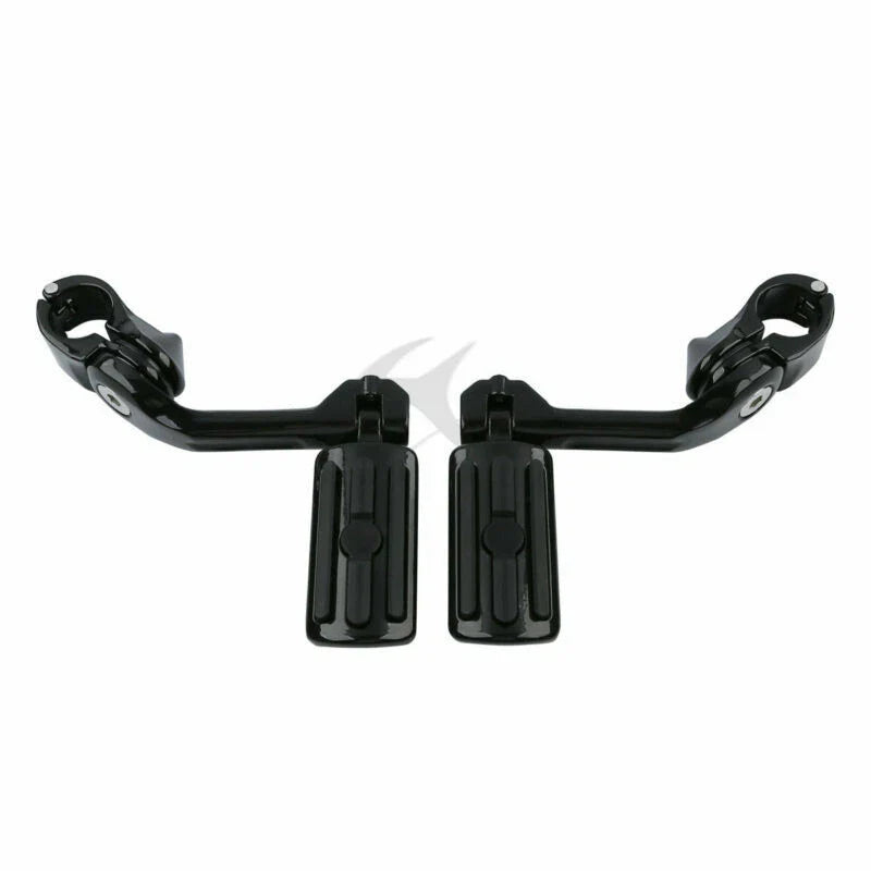 Harley 1 1/4" 32mm Long Angled Highway Bar Footpegs Mount