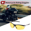 Motorcycle 1 Pc Motorcycle Riding Goggles Yellow Lens Black White Frame