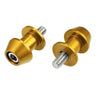 Honda 8mm M8x1.25 Gold Tone Motorcycle Swing Arm Spools