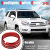 Dodge Ram 2010-2017 Red Headlight Switch Button Knob Trim Cover