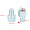 Motorcycle Bike 5pcs 8mm RH to 10mm LH Rearview Mirrors Adapter Silver Tone