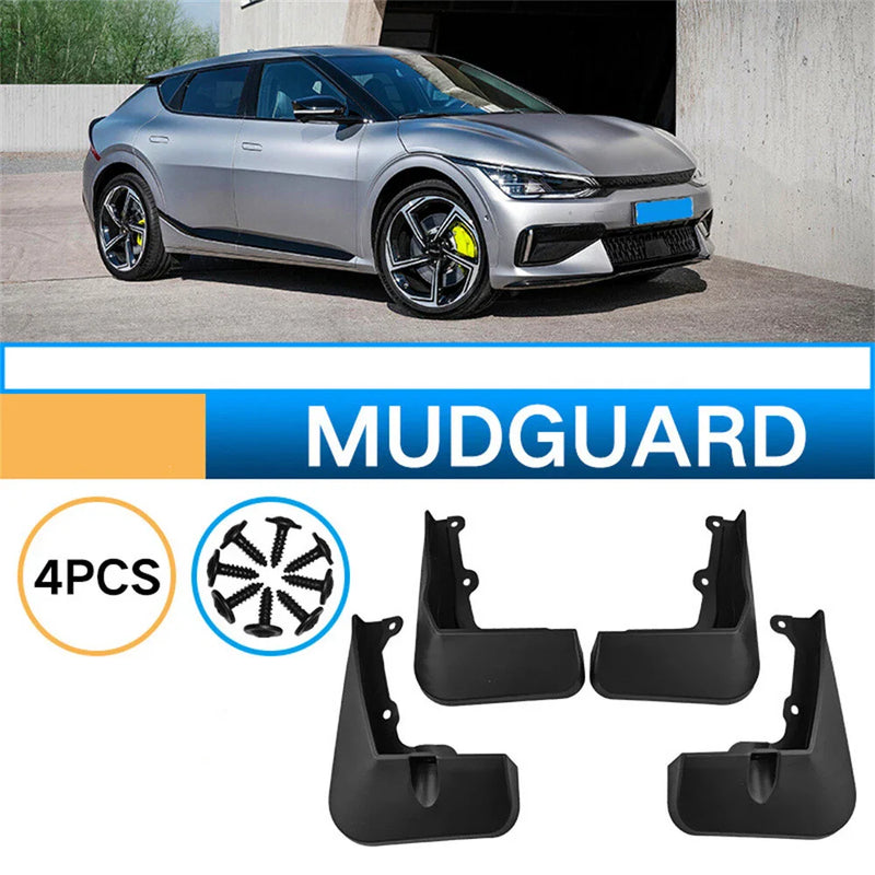 Kia EV6 GT 4Pcs Black Mudguard Covers (2022-2023)