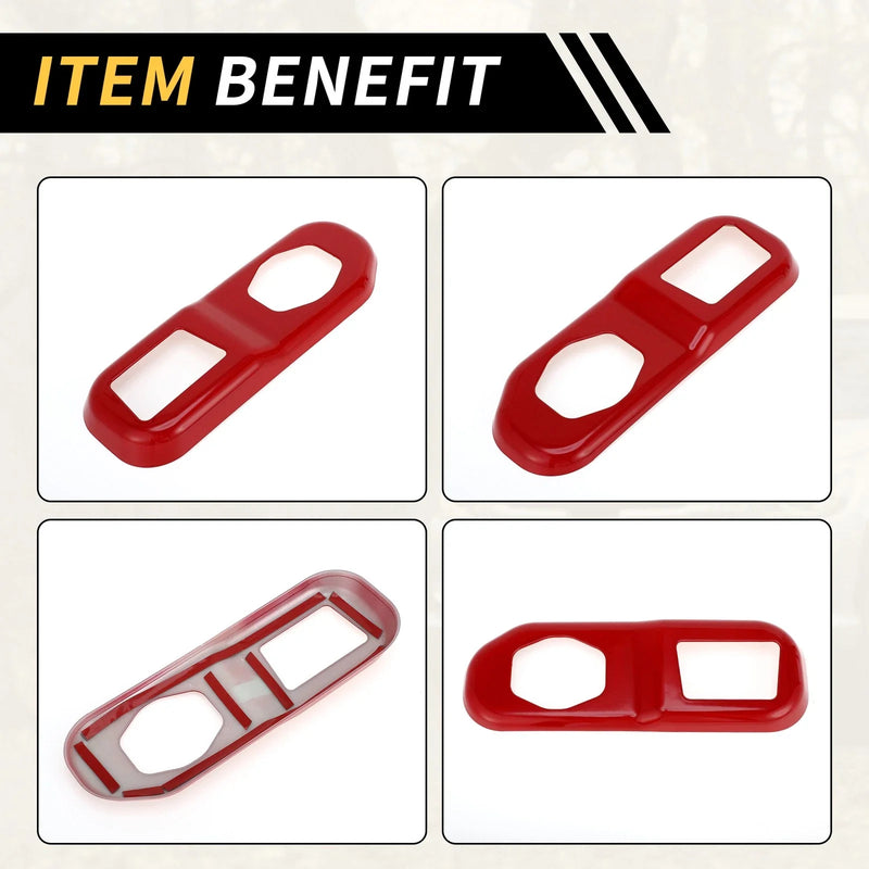 Jeep Wrangler JL JLU (2018-2024) Red Rear Trunk Lock Panel Cover