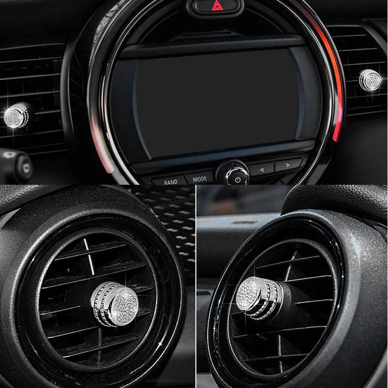 Mini Cooper F55 F56 F57 4pcs Crystal Air Condition Outlet Vent caps Trim fit